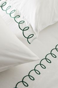 Slide View: 2: Maeve by Anthropologie Looped Organic Percale Sheet Set