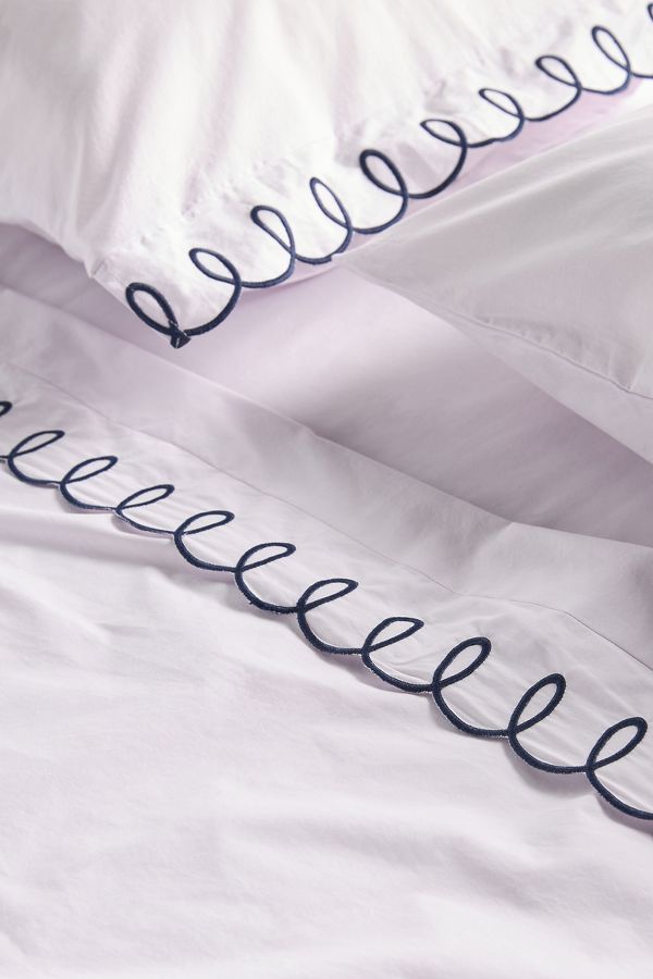 Slide View: 2: Maeve by Anthropologie Looped Organic Percale Sheet Set