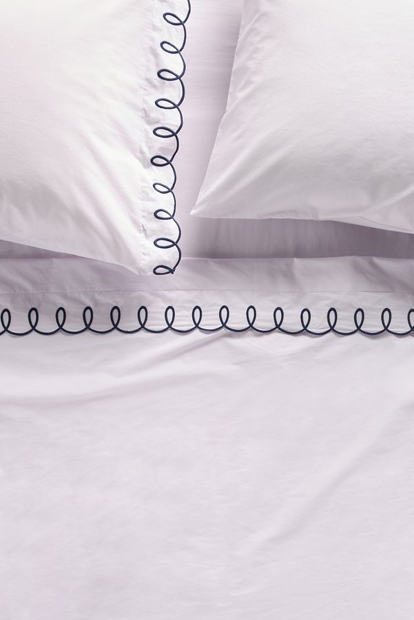 Slide View: 1: Maeve by Anthropologie Looped Organic Percale Sheet Set