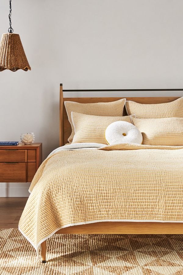 Slide View: 1: Betsy Cotton Stripe Coverlet