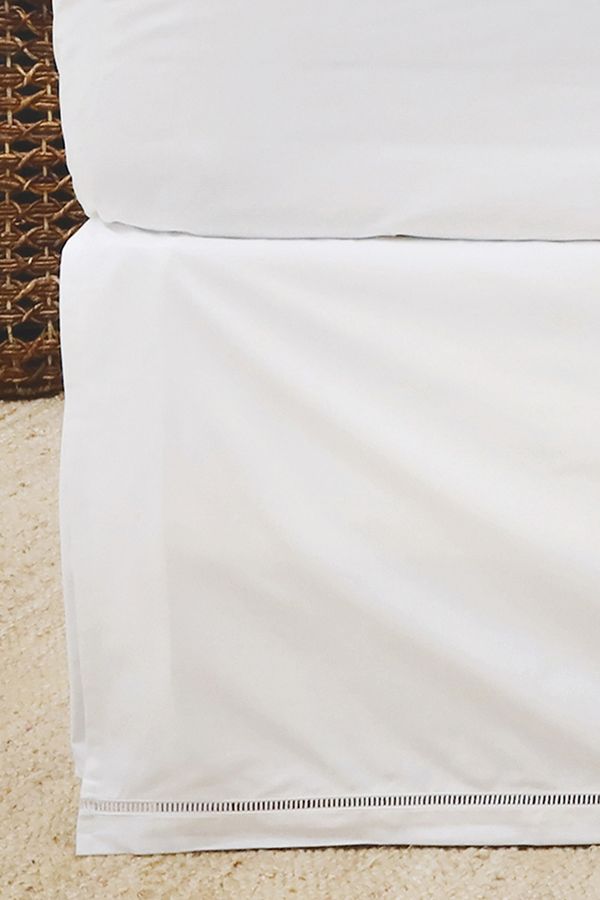 Slide View: 2: Pom Pom at Home Como Ladder Stitch Cotton Sateen Bedskirt