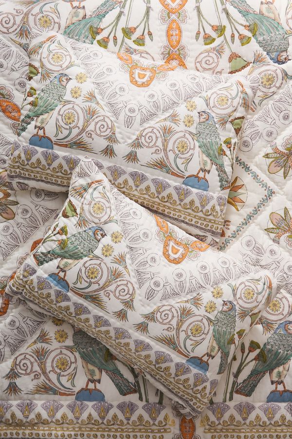 Slide View: 1: Feyra Cotton Printed Shams, Set of 2