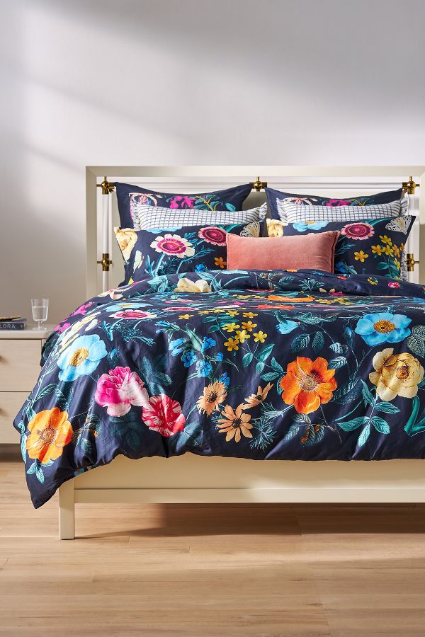 Slide View: 5: Maeve by Anthropologie Organic Sateen Celine Duvet Cover