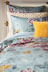 Slide View: 2: Olive Cotton Sateen Duvet