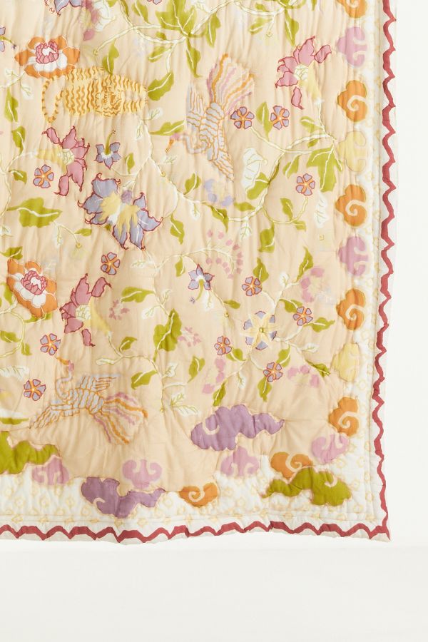 Slide View: 5: Millie Cotton Printed Floral Quilt