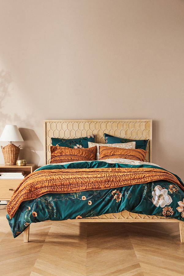 Slide View: 6: Henrik Organic Cotton Sateen Duvet Cover