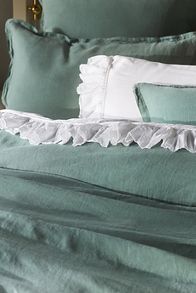 Slide View: 2: Washed European Flax Linen Duvet Cover​