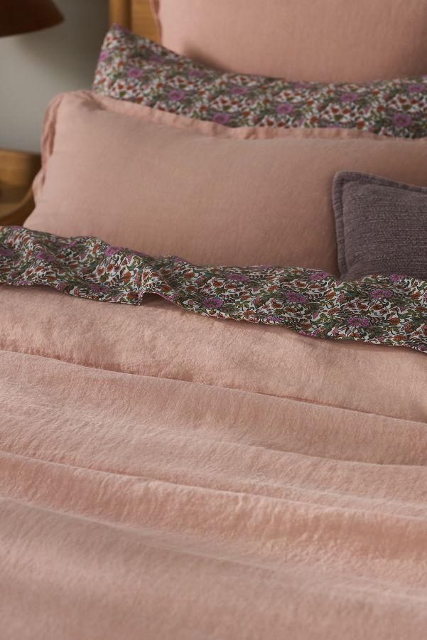 Slide View: 2: Washed European Flax Linen Duvet Cover​