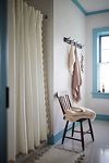 Thumbnail View 1: Maeve by Anthropologie Embroidered Scalloped Cotton Shower Curtain