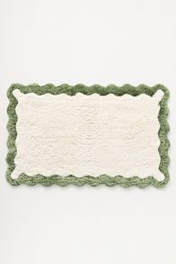 Slide View: 1: Maeve by Anthropologie Scalloped Cotton Bath Mat