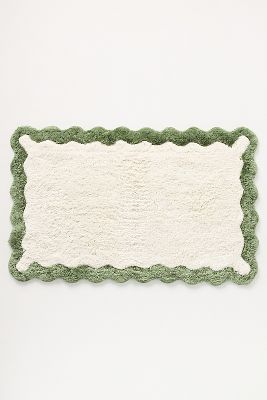 Maeve by Anthropologie Scalloped Cotton Bath Mat