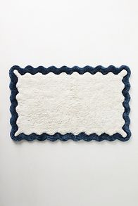 Slide View: 1: Maeve by Anthropologie Scalloped Cotton Bath Mat