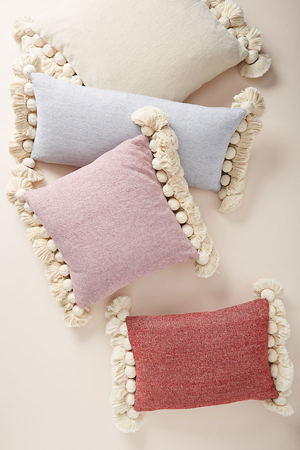 Slide View: 4: Tasseled Chenille Nadia Pillow