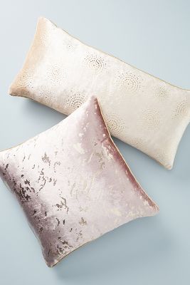 Gilded Velvet Pillow | Anthropologie