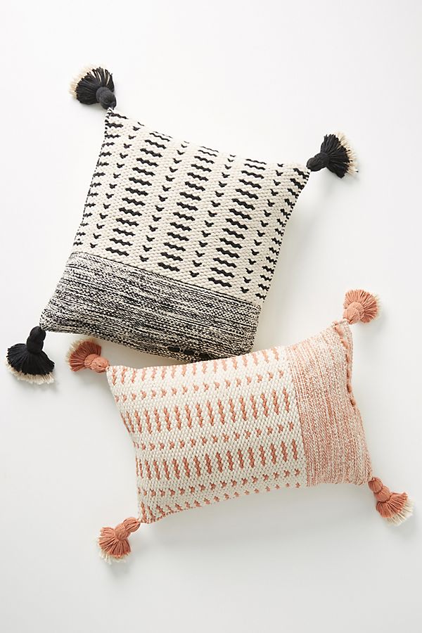 Slide View: 4: Joanna Gaines for Anthropologie Tasseled Olive Pillow