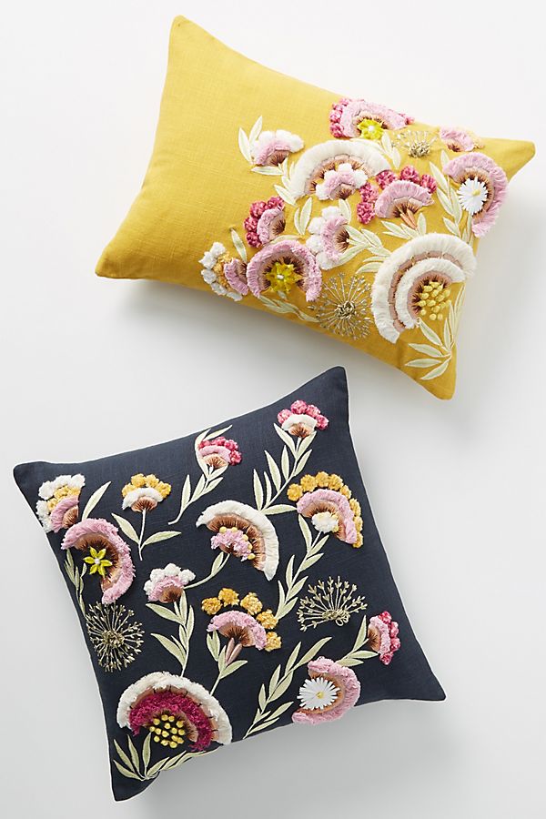 Slide View: 1: Olga Prinku Embroidered Odette Pillow