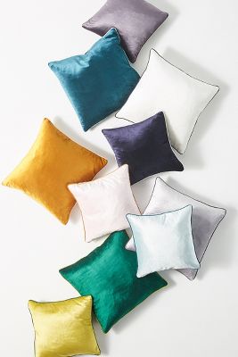 teal velvet pillow