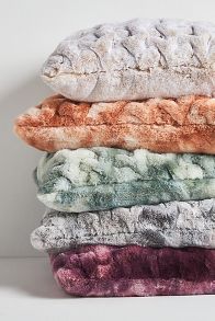 Slide View: 2: Luxe Sculpted Faux-Fur Pillow