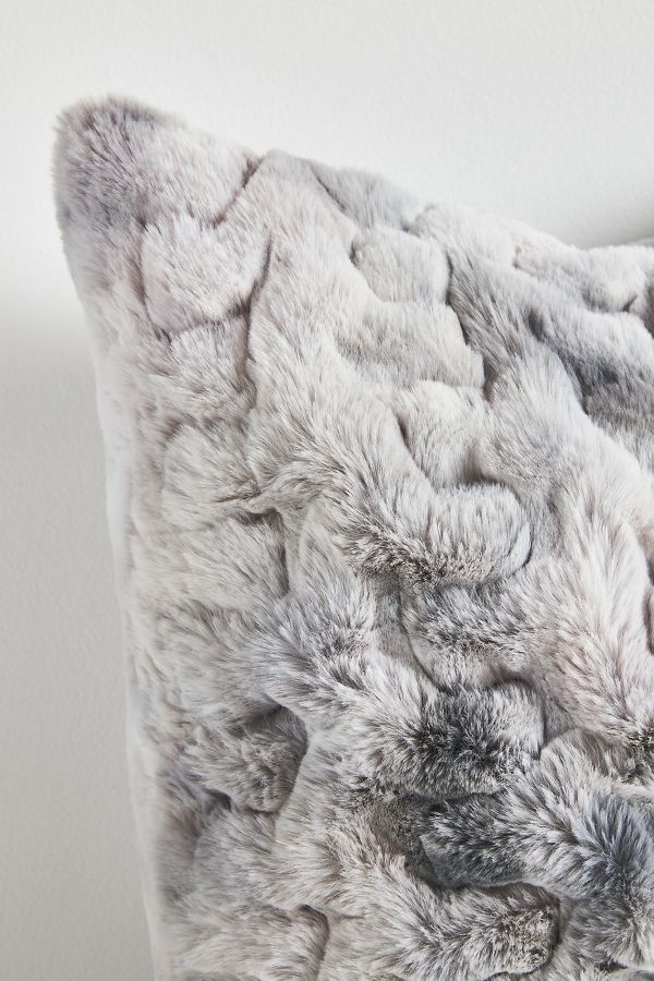 Slide View: 4: Luxe Sculpted Faux-Fur Pillow