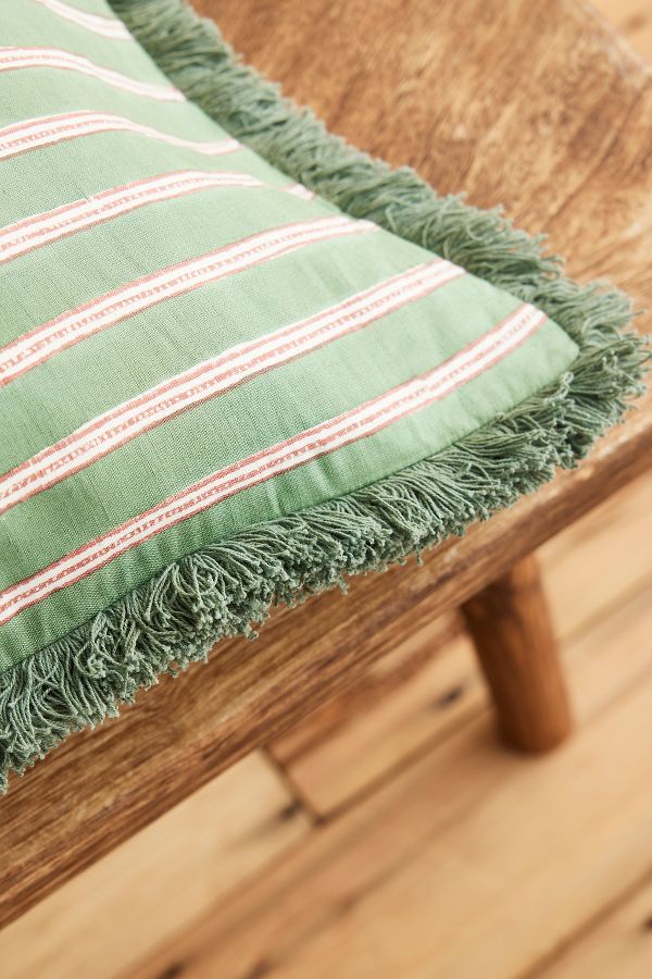 Slide View: 2: Coussin Birdie Fortescue Edo Stripe