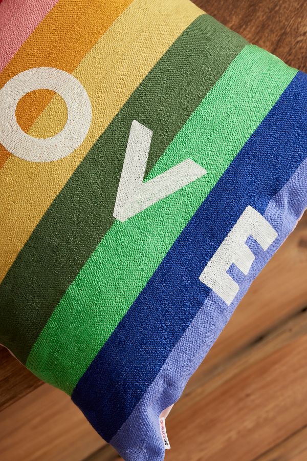 Slide View: 2: The Pillow Drop Love Square Cushion