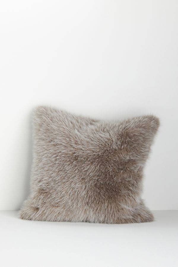 Slide View: 1: Chloe Tipped Faux-Fur Pillow