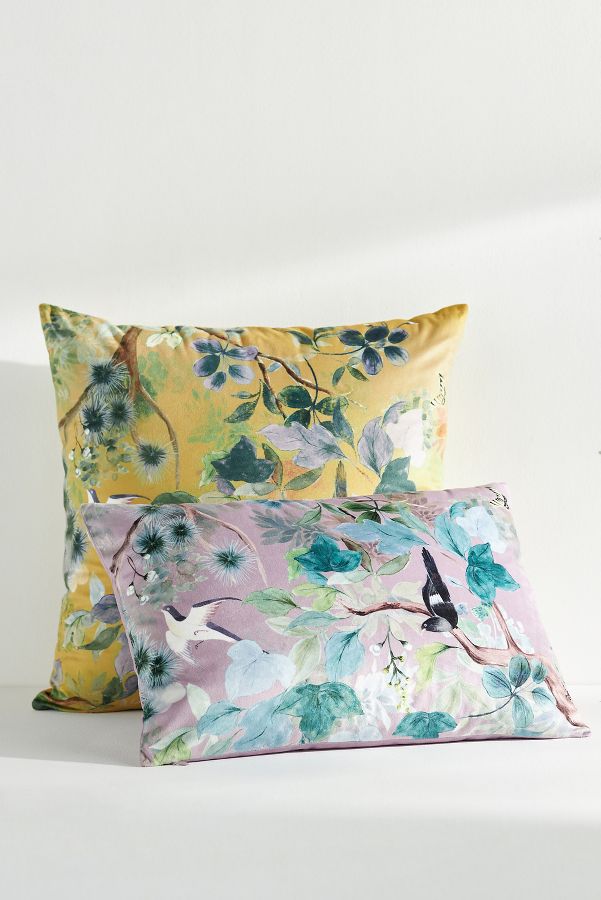 Slide View: 2: Colliere Floral Velvet Pillow