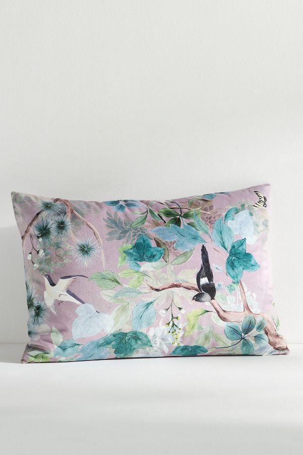 Slide View: 1: Colliere Floral Velvet Pillow