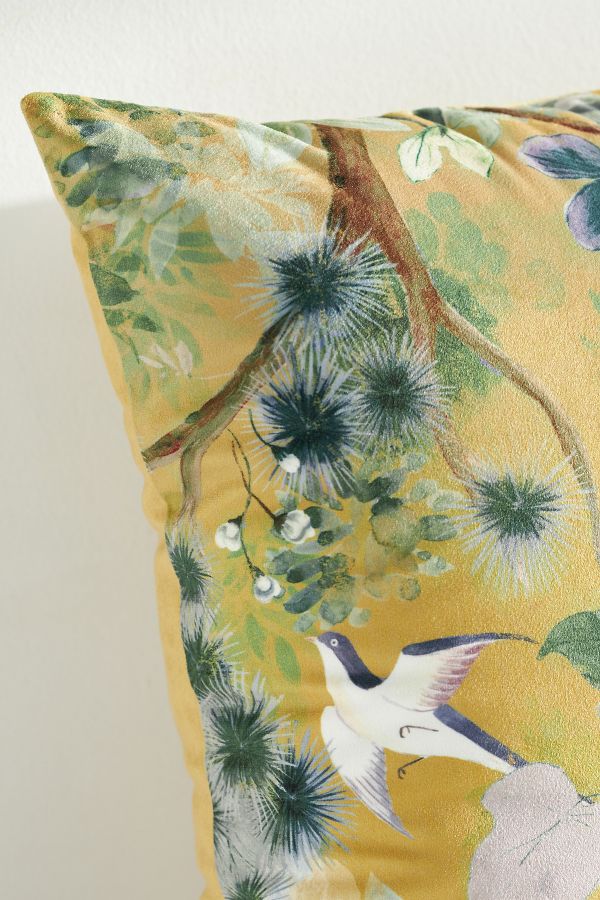 Slide View: 4: Colliere Floral Velvet Pillow