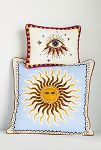 Thumbnail View 1: Fortune Embroidered Cotton Slub Cushion