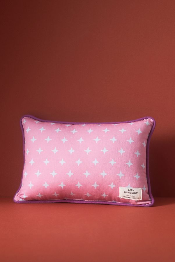 Slide View: 2: Lou Benesch x Anthropologie Mini Stargazer Embroidered Cotton Zodiac Pillow