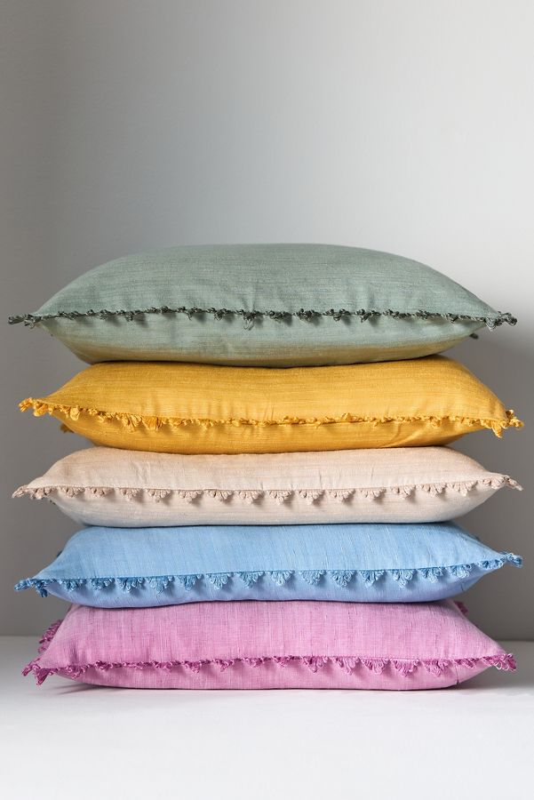 Slide View: 2: Clementine Silk Woven Pillow