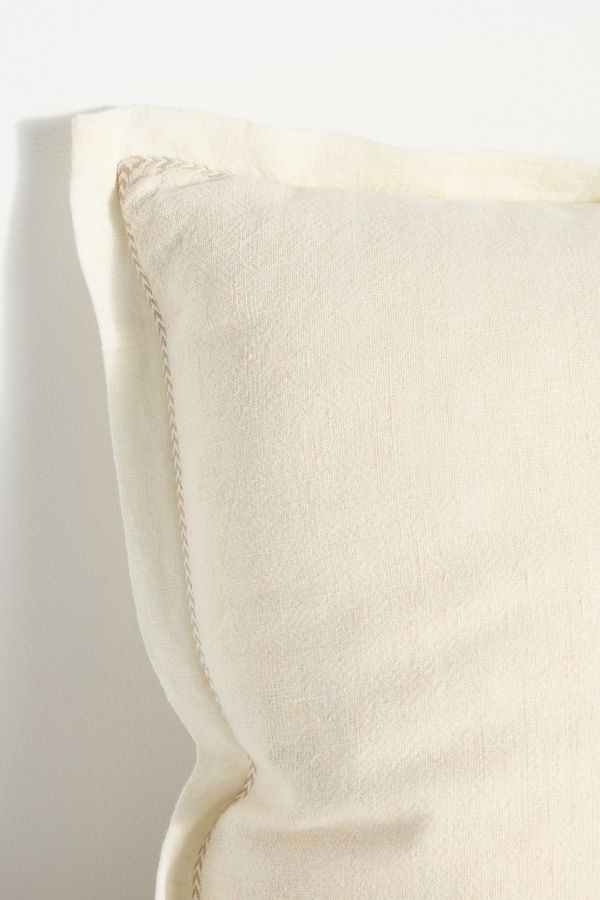 Slide View: 3: Lucy Linen Embroidered Pillow