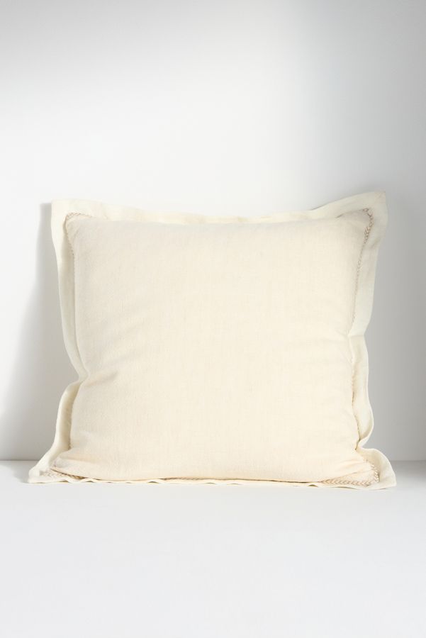 Slide View: 1: Lucy Linen Embroidered Pillow