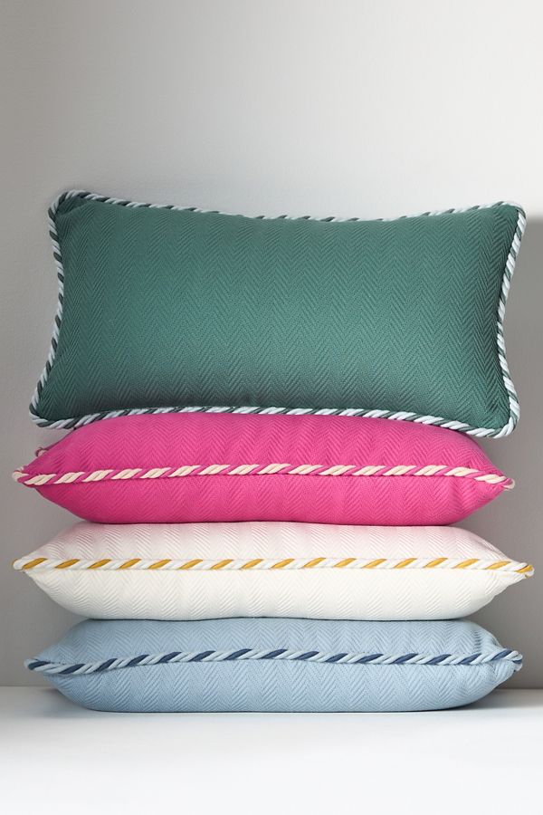 Slide View: 1: Kayla Cotton Herringbone Pillow