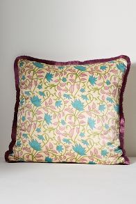 Slide View: 3: Silk Mix Print Floral Pillow