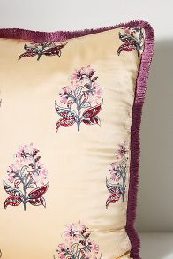 Slide View: 4: Silk Mix Print Floral Pillow