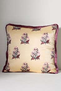 Slide View: 1: Silk Mix Print Floral Pillow