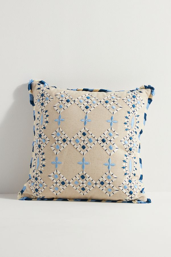 Slide View: 7: Georgia Cotton Embroidered Pillow