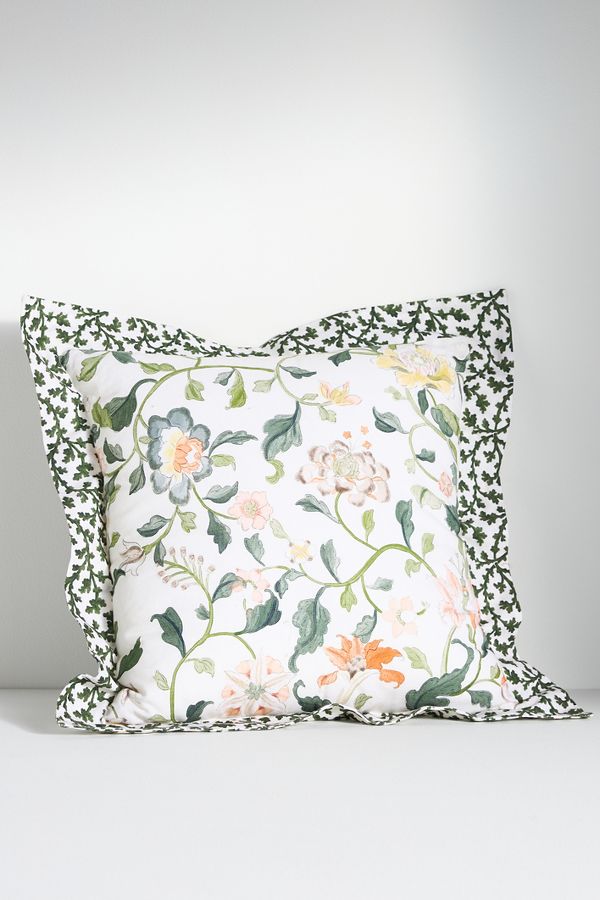 Slide View: 5: Hattie Cotton Floral Printed Pillow