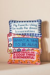 Slide View: 2: Furbish Studio Mini Needlepoint Pillow