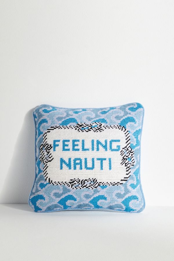 Slide View: 1: Furbish Studio Mini Needlepoint Pillow