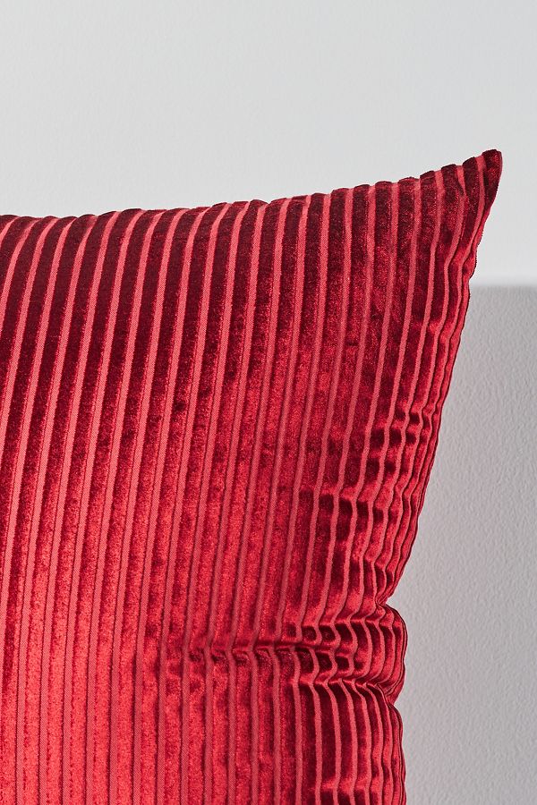 Slide View: 3: Fiora Ribbed Velvet Pillow