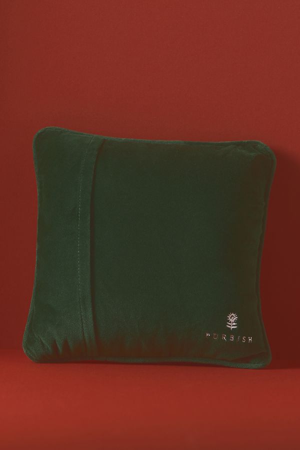 Slide View: 3: Furbish Studio Holiday Petite Needlepoint Pillow