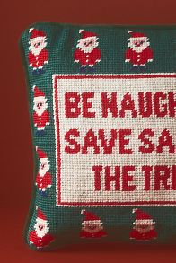 Slide View: 4: Furbish Studio Holiday Petite Needlepoint Pillow