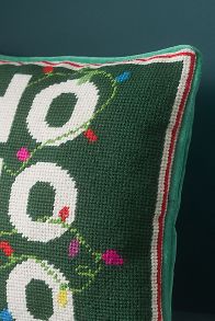 Slide View: 4: Furbish Studio Holiday Petite Needlepoint Pillow