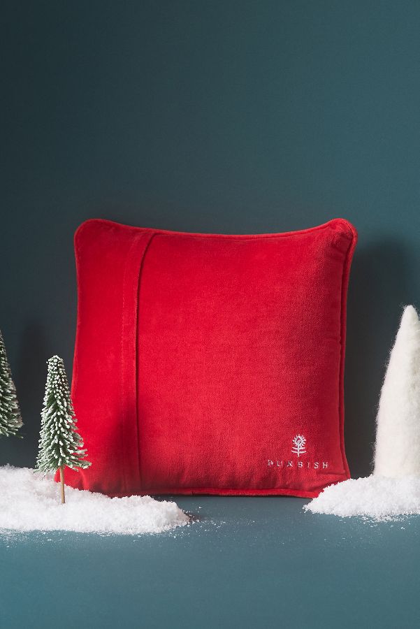 Slide View: 3: Furbish Studio Holiday Petite Needlepoint Pillow