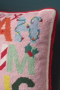 Slide View: 4: Furbish Studio Holiday Petite Needlepoint Pillow