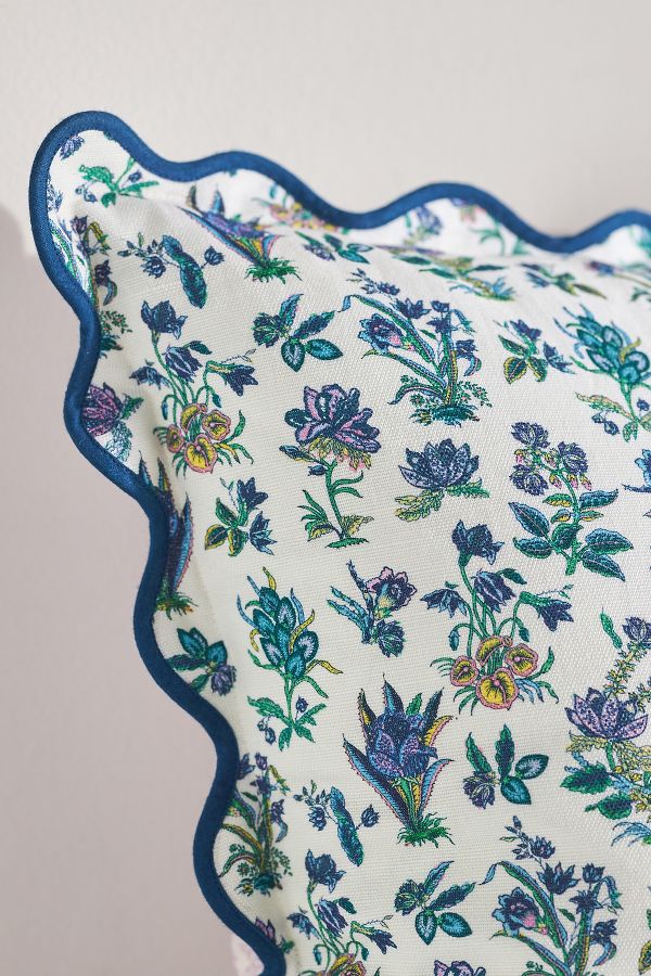 Slide View: 4: Eudora Embroidered Scalloped Pillow