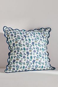 Slide View: 2: Eudora Embroidered Scalloped Pillow